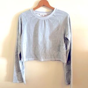 AE Don’t Ask Why Velvet L/S Crop Top